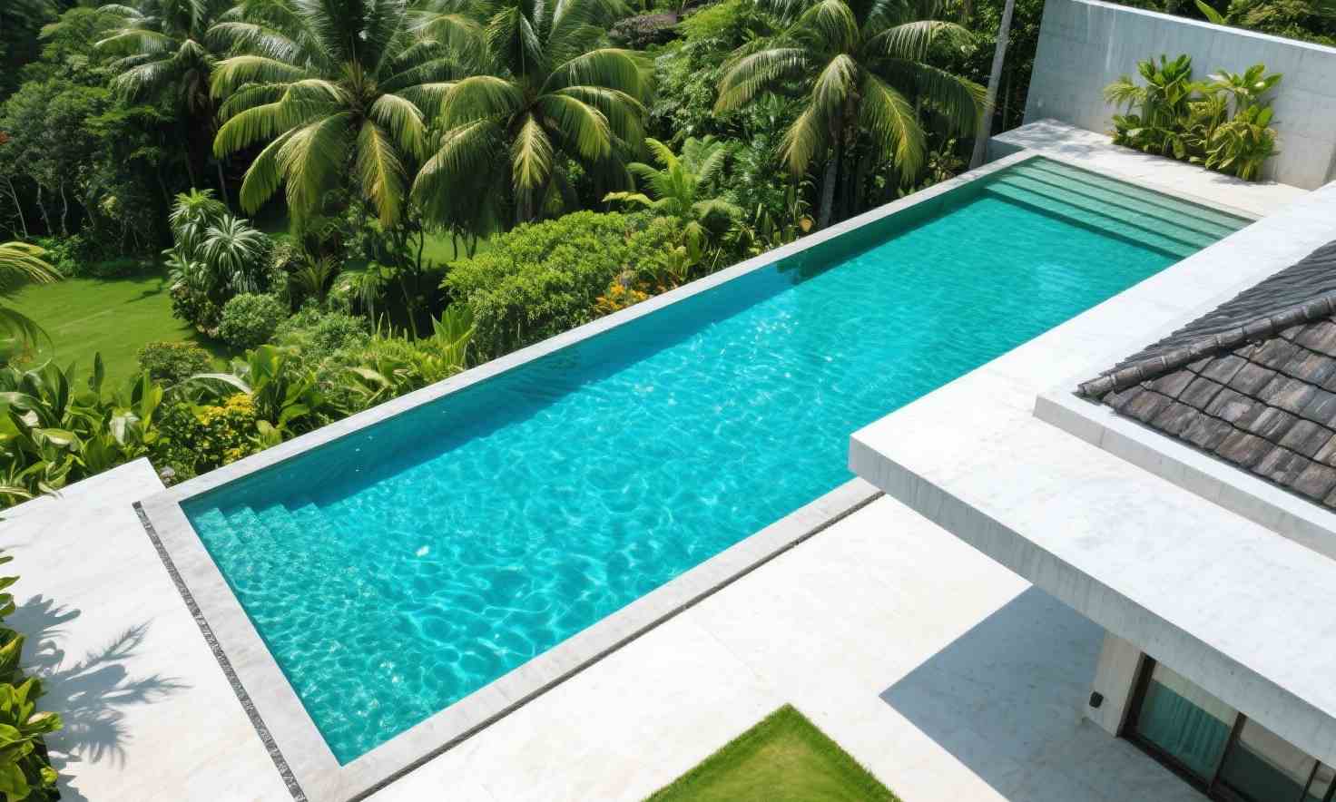 desain kolam renang semi infinity pool 1