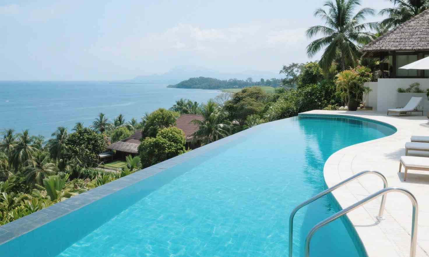 desain kolam renang semi infinity pool 4