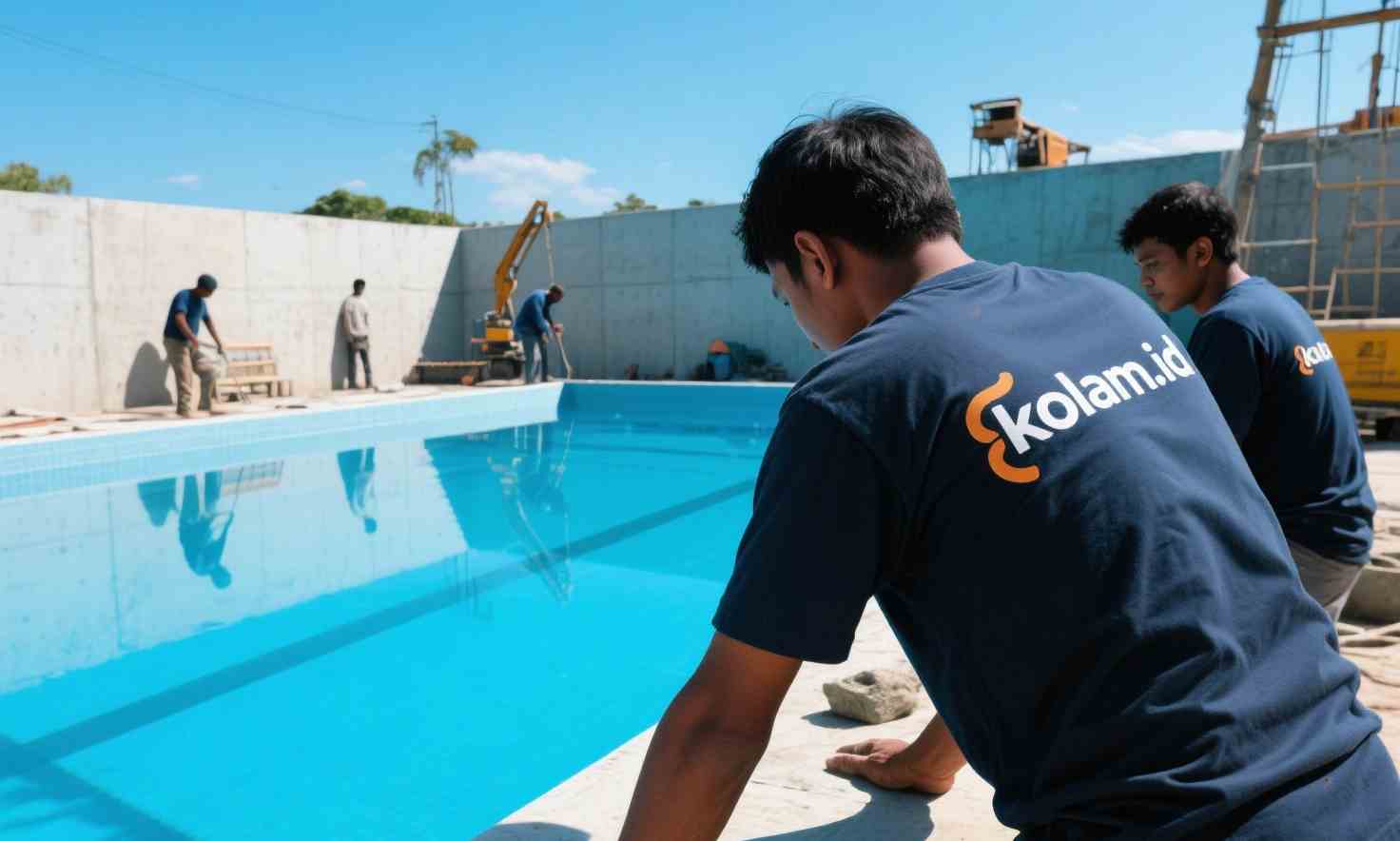 desain kolam renang semi infinity pool 7