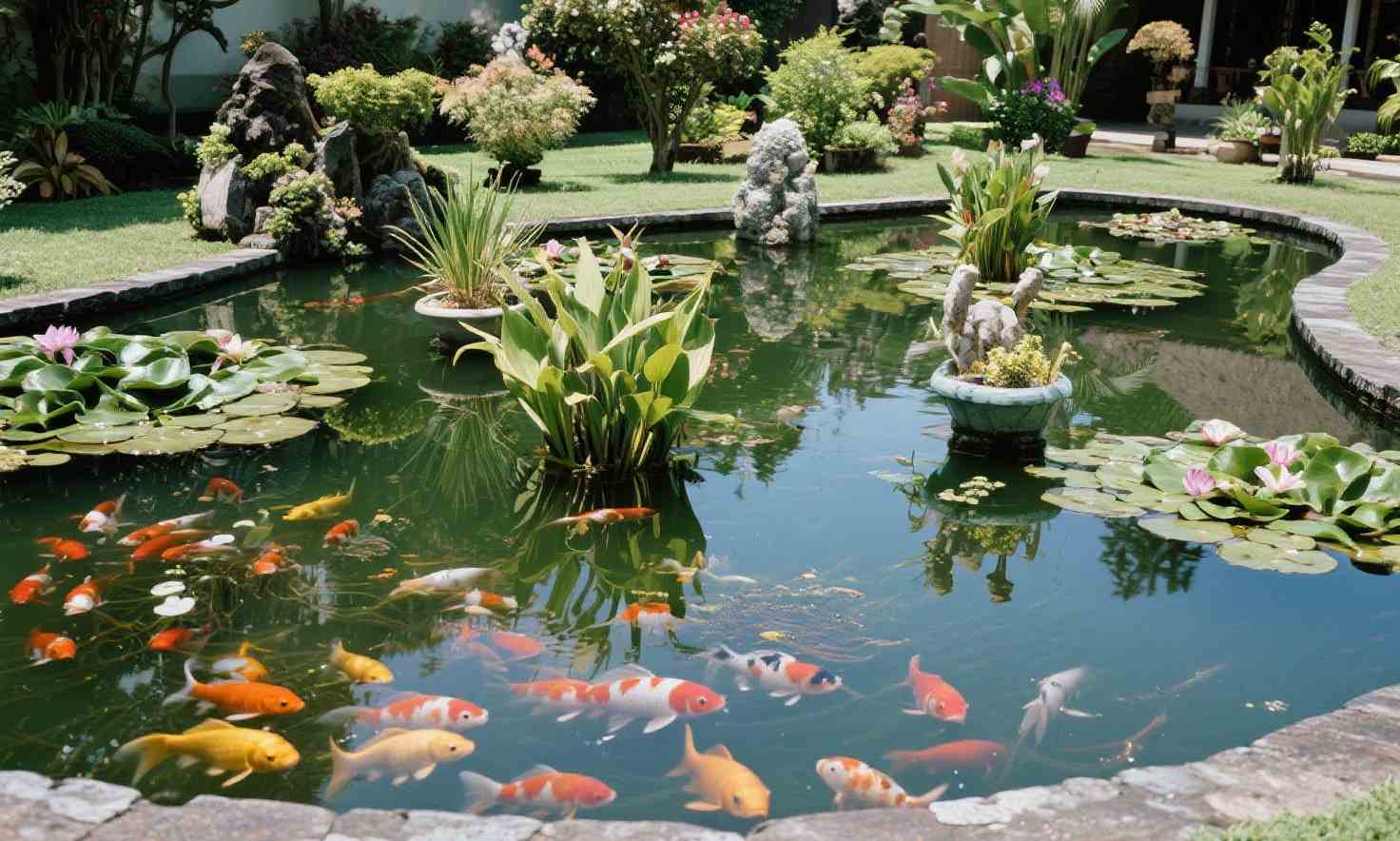 jasa kontraktor kolam ikan hias 4