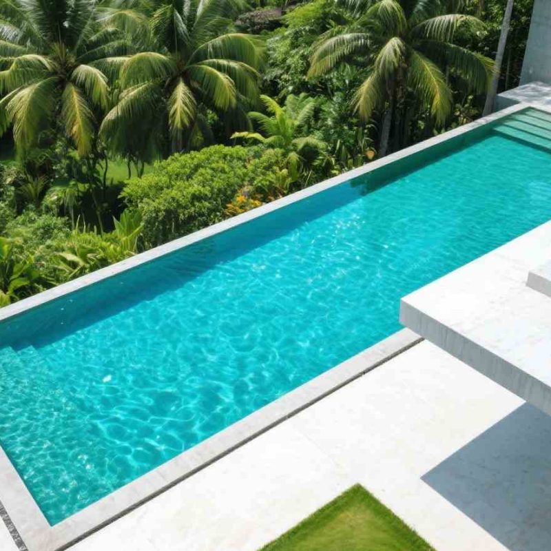 desain kolam renang semi infinity pool 1