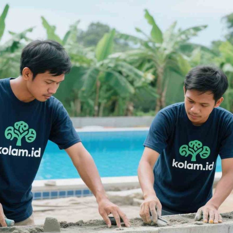 desain kolam renang semi infinity pool 2