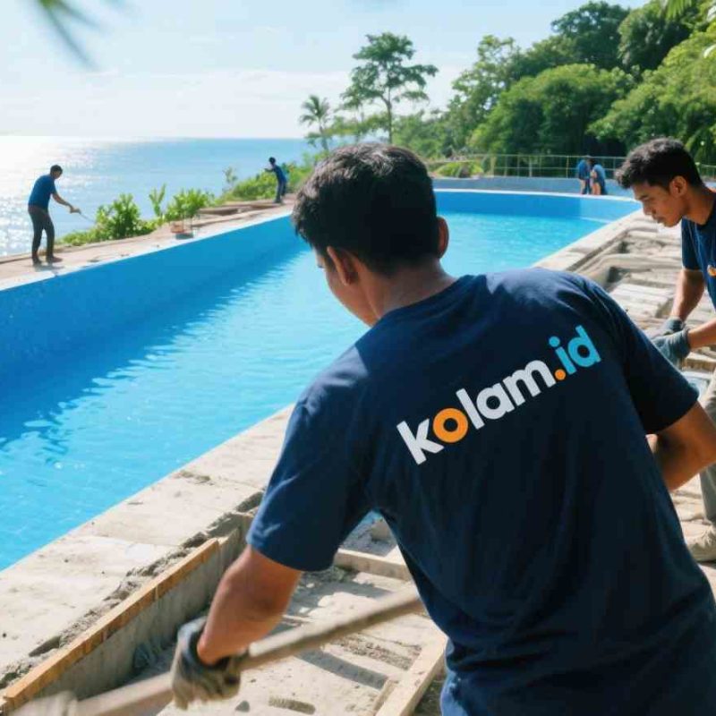desain kolam renang semi infinity pool 5