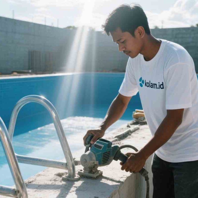 desain kolam renang semi infinity pool 8